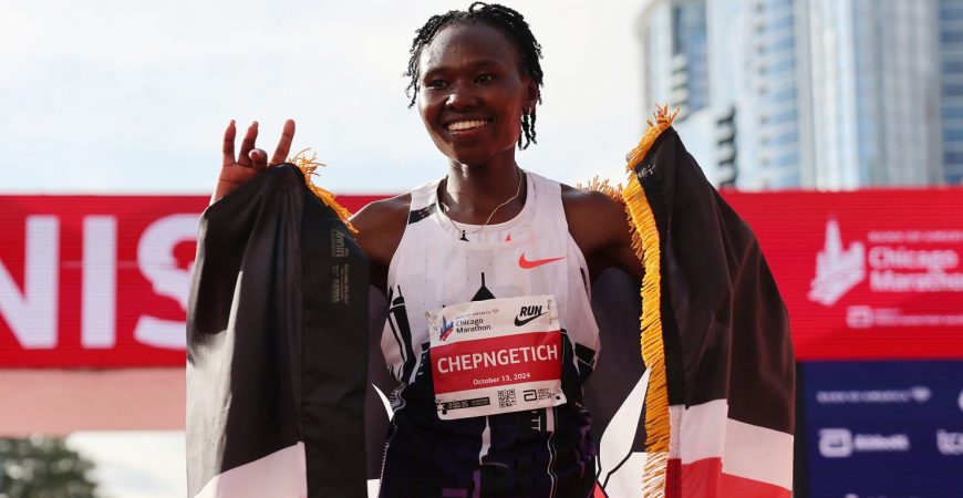 Kenya’s Ruth Chepngetich breaks women’s world record at Chicago Marathon